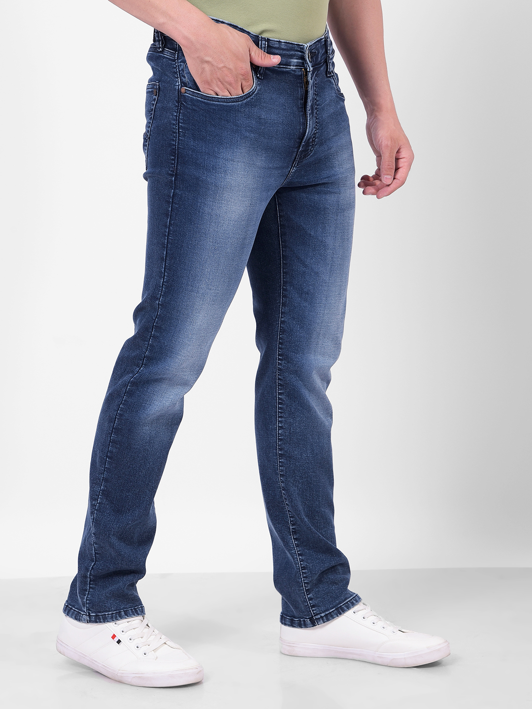 Numero Uno Men Solid Blue Jeans